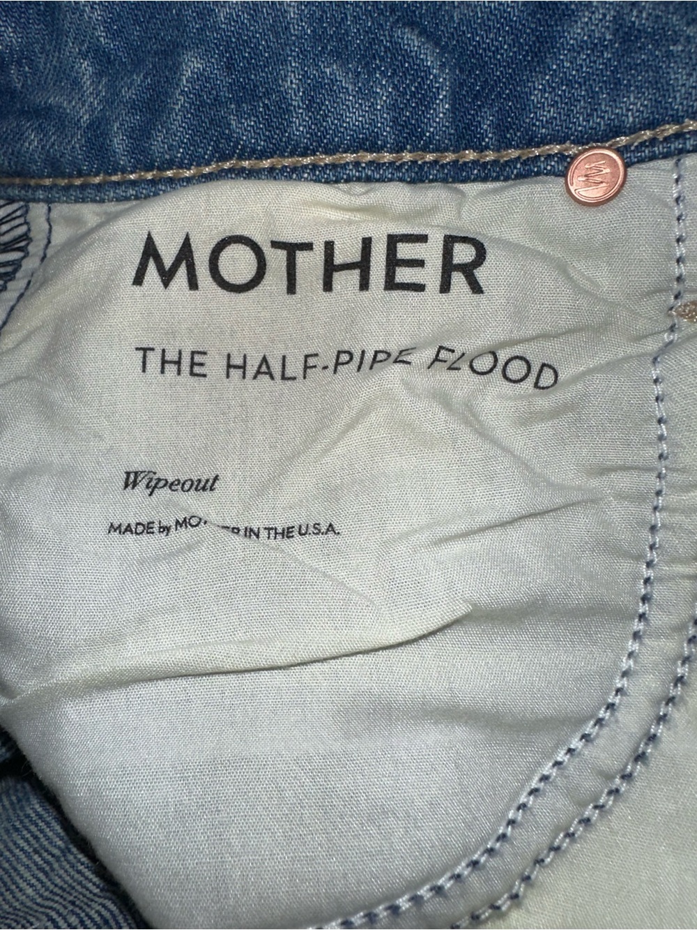 MOTHER The Half-Pipe Flood Jeans Women’s Size 26 Wipeout Brand New - Picture 8 of 8